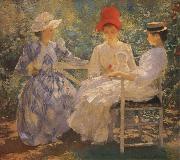 Edmund Charles Tarbell Three Sisters A Study in June Sunlight oil painting on canvas